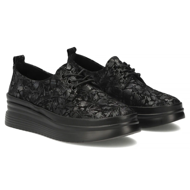 Leather shoes Filippo DP7960/26 BK FL black