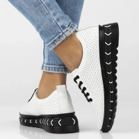 Leather shoes Filippo DP6800/25 WH white