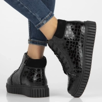 Leather ankle boots DBT6368/24 BK black