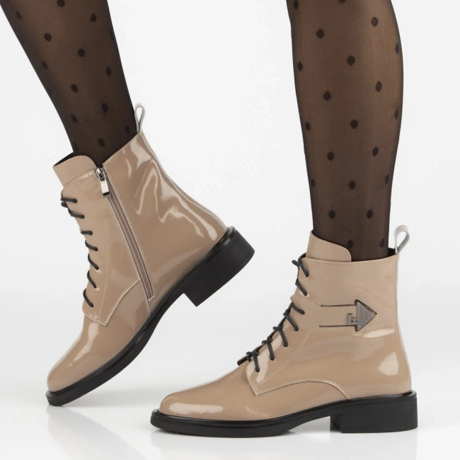 Leather ankle boots Filippo DBT7315/25 BE beige