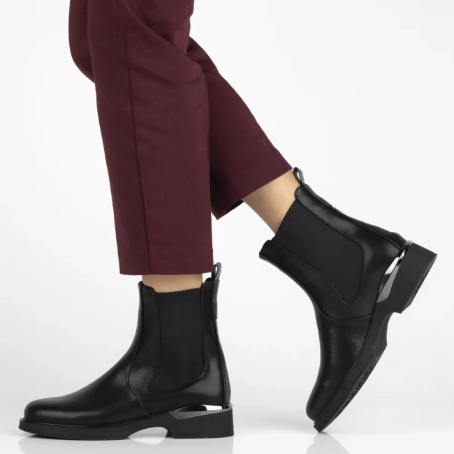 Leather ankle boots Filippo DBT7196/25 BK black