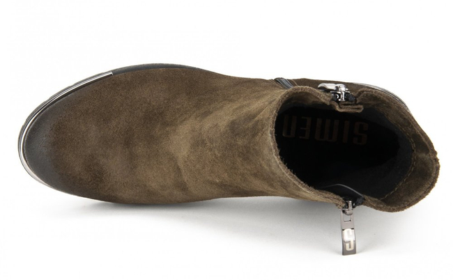 Botki Simen 1597A Oliwka Welur