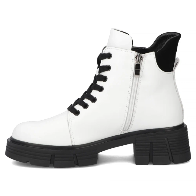 Leather ankle boots Filippo DBT7147/25 WH white