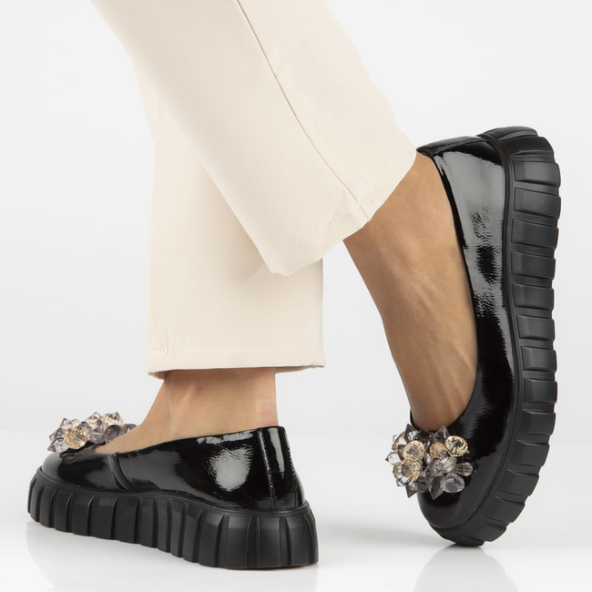 Leather shoes Filippo DP4682/23 BK black