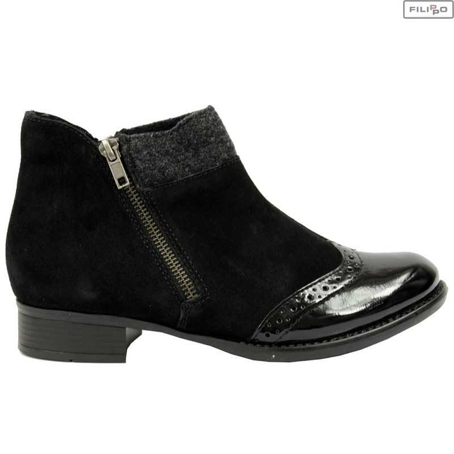 Booties RIEKER y6461-00 black comb 8021662