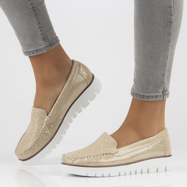 Leather loafers Filippo DP3534/22 GO gold