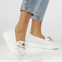 Leather loafers Filippo DP6827/25 WH white