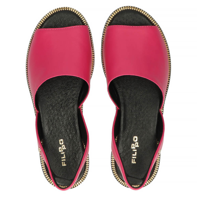 Leather sandals Filippo 40327 fuchsia