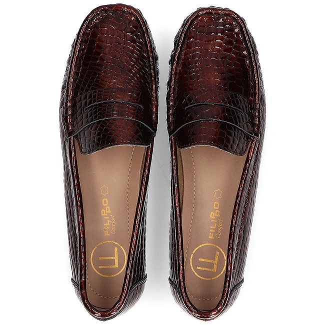 Leather loafers Filippo DP2139/21 BR brown