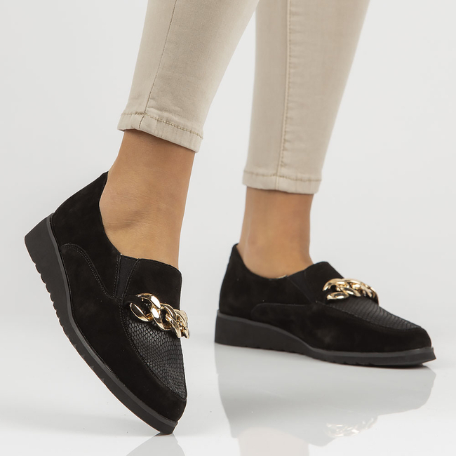 Leather shoes Filippo DP3696/22 BK black