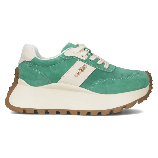 Skórzane sneakersy Filippo DP6785/25 GE zielone