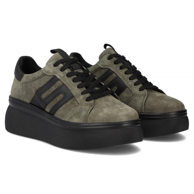 Leather sneakers Filippo DP7175/25 KH khaki