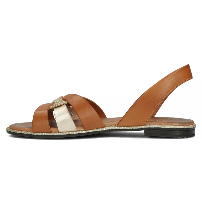 Leather sandals Filippo 40273 brownish gold