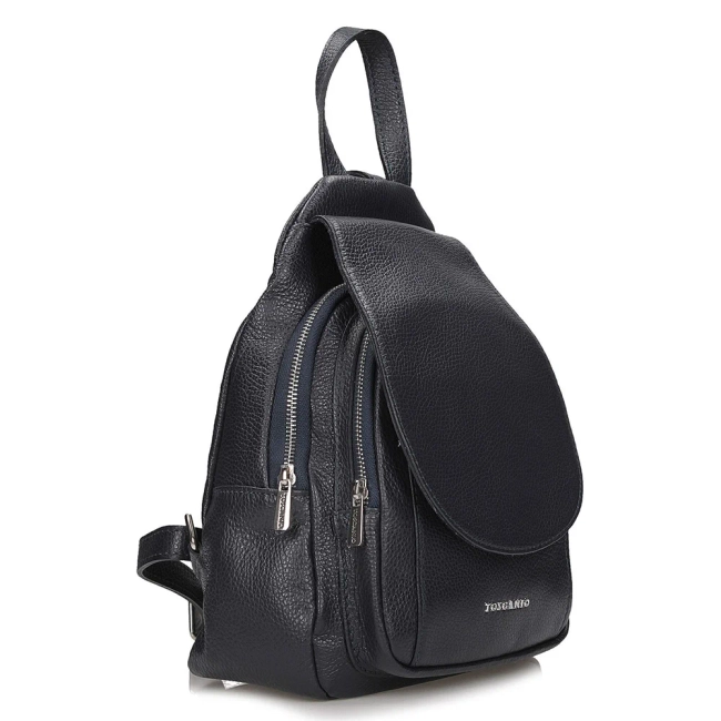 Leather backpack Toscanio A186 navy