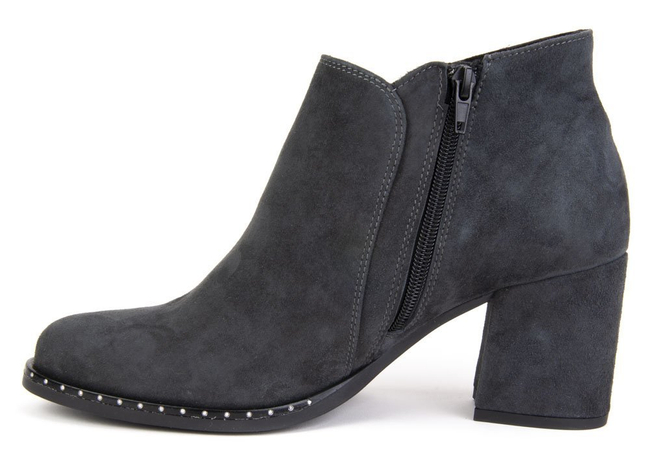 Botki Adalbert F578 Szary Zamsz