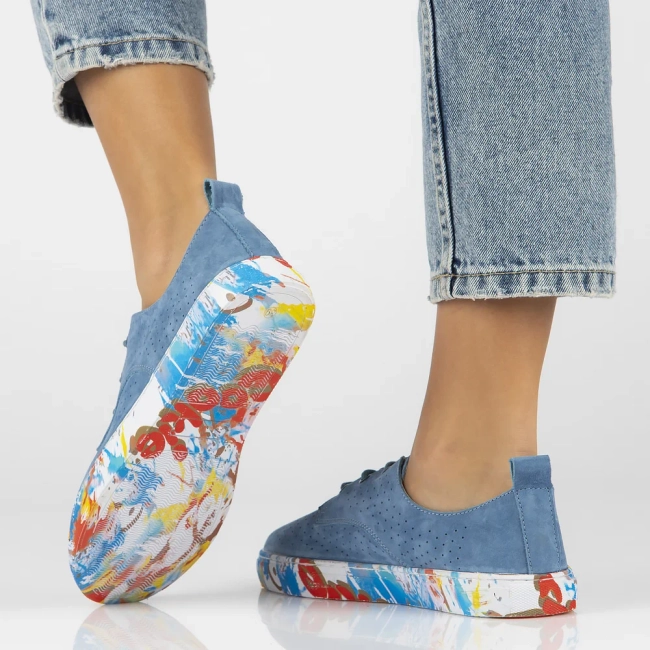 Leather shoes Filippo DP6206/24 BL blue