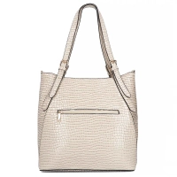 Beżowa torebka shopper beige croco