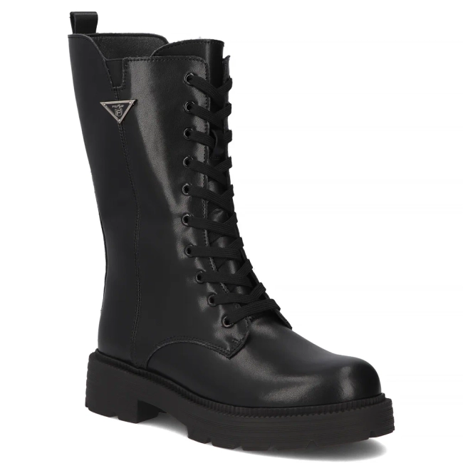 Skórzane botki typu workery Filippo DBT6302/25 BK czarne