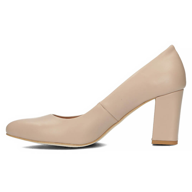 Skórzane czółenka Filippo 2031 beżowe