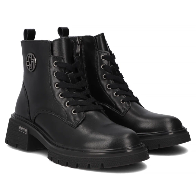 Leather ankle boots Filippo DBT7422/25 BK black