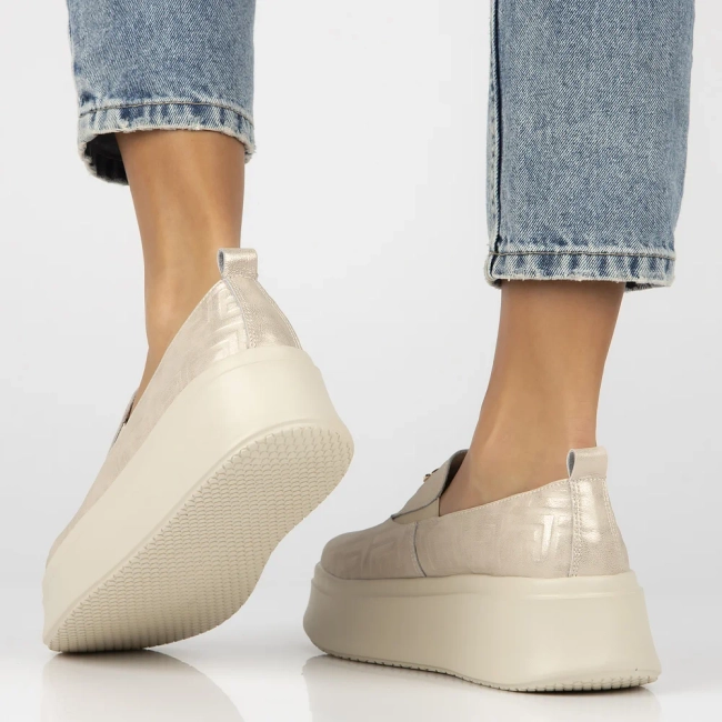 Leather shoes Filippo DP6794/25 BE beige