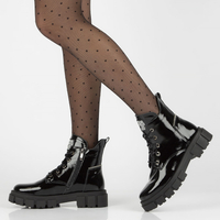 Leather boots Filippo 572 black lacquered