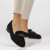 Skórzane mokasyny Filippo DP3626/22 BK czarne