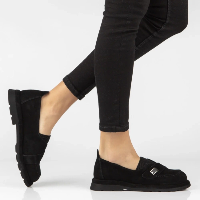 Skórzane półbuty Filippo DP7947/26 BK czarne