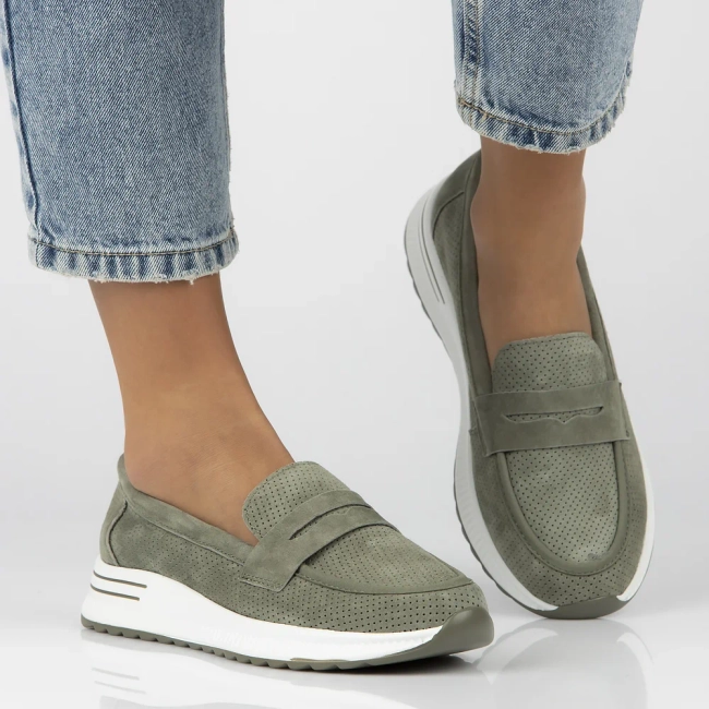 Leather shoes Filippo DP6750/25 GE green