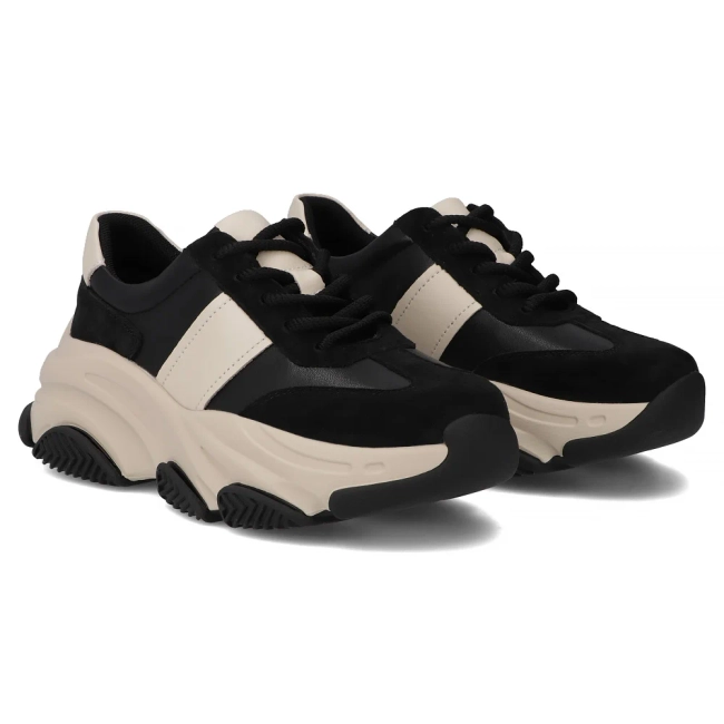 Leather sneakers Filippo DP7113/25 BK black