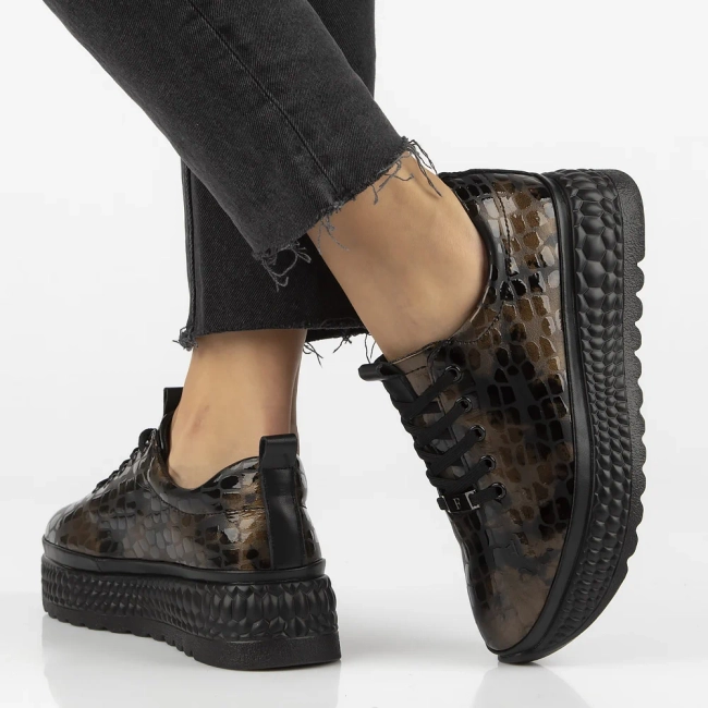 Skórzane sneakersy Filippo DP7284/25 BR brązowe