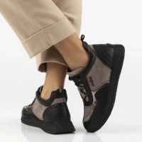 Leather sneakers Filippo DP7406/25 TP BK black