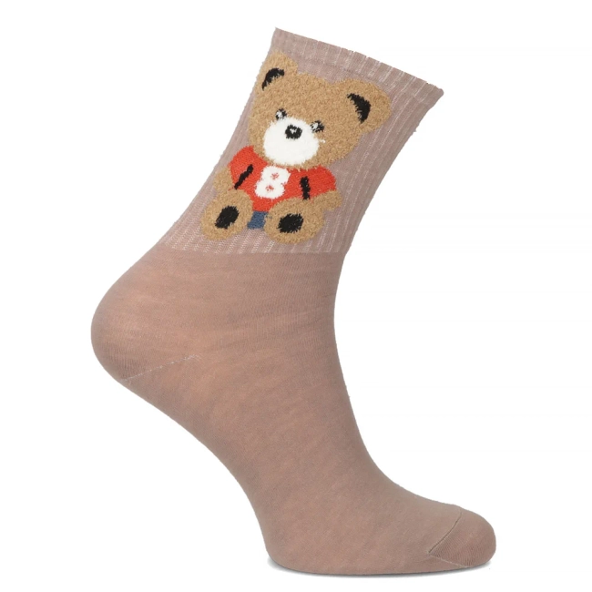 Skarpety damskie LAIOLA taupe miś