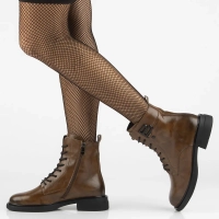 Leather ankle boots Filippo DBT7361/25 BR brown