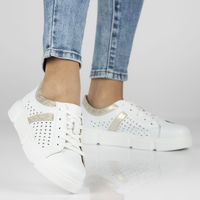 Leather shoes Filippo DP4531/23 WH GO white