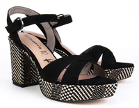 Sandały Tamaris 1-28032-32 054 Black nubuc comb.