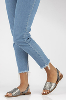 Leather sandals Filippo 40215 gray