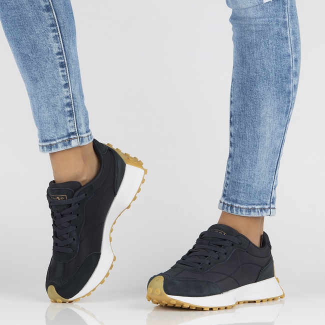 Leather Women's sneakers Filippo DP3748/22 NV navy