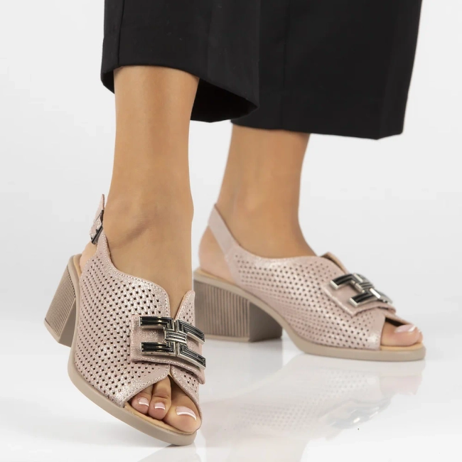 Leather sandals Filippo DS6033/24 PI pink