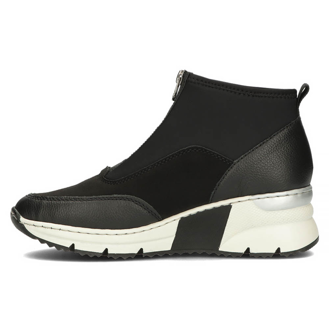 Rieker leather sneakers N6352-01 black