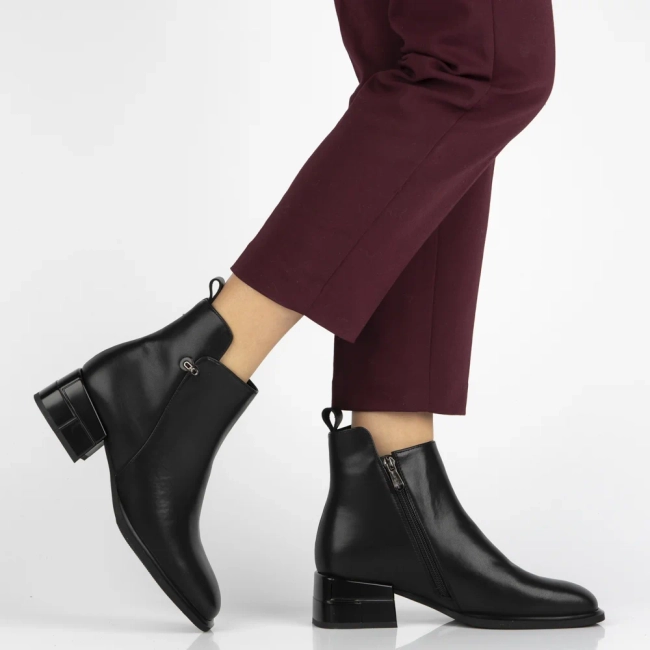Leather ankle boots Filippo DBT7227/25 BK black
