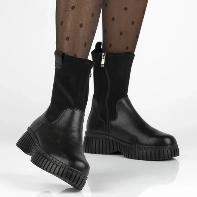 Leather ankle boots Filippo DBT7163/25 BK black