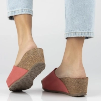 Leather flip-flops Yokono BARI-265 SERRAJE SUNSET pink