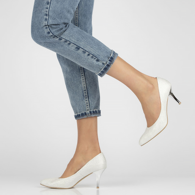 Leather pumps Filippo 2108 silver