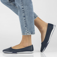 Leather shoes Filippo DP3681/23 NV navy blue