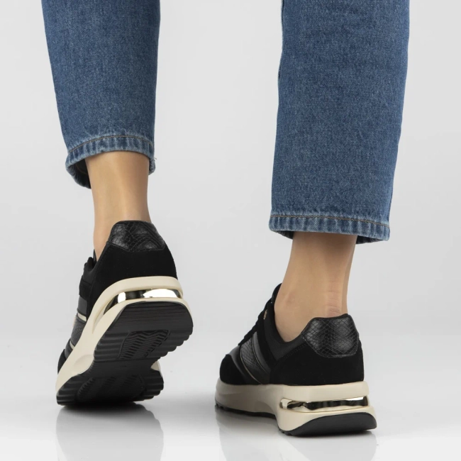Leather sneakers Filippo DP7772/26 BK black
