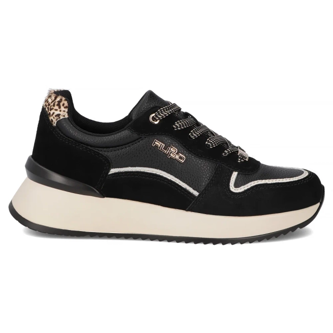 Leather sneakers Filippo DP7103/25 BK black