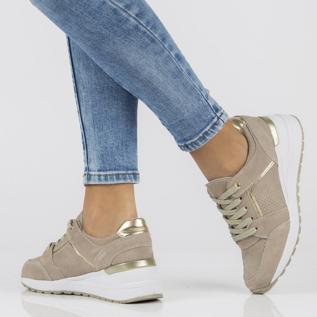 Leather sneakers Filippo DP2003/22 BE beige