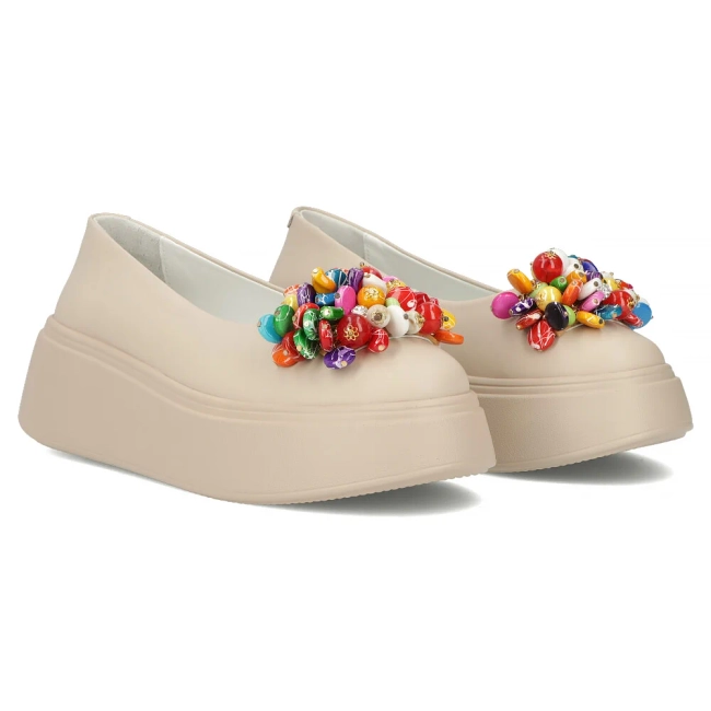 Leather shoes Filippo DP6836/25 BE beige