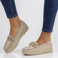 Leather loafers Filippo DP3334/23 BE beige